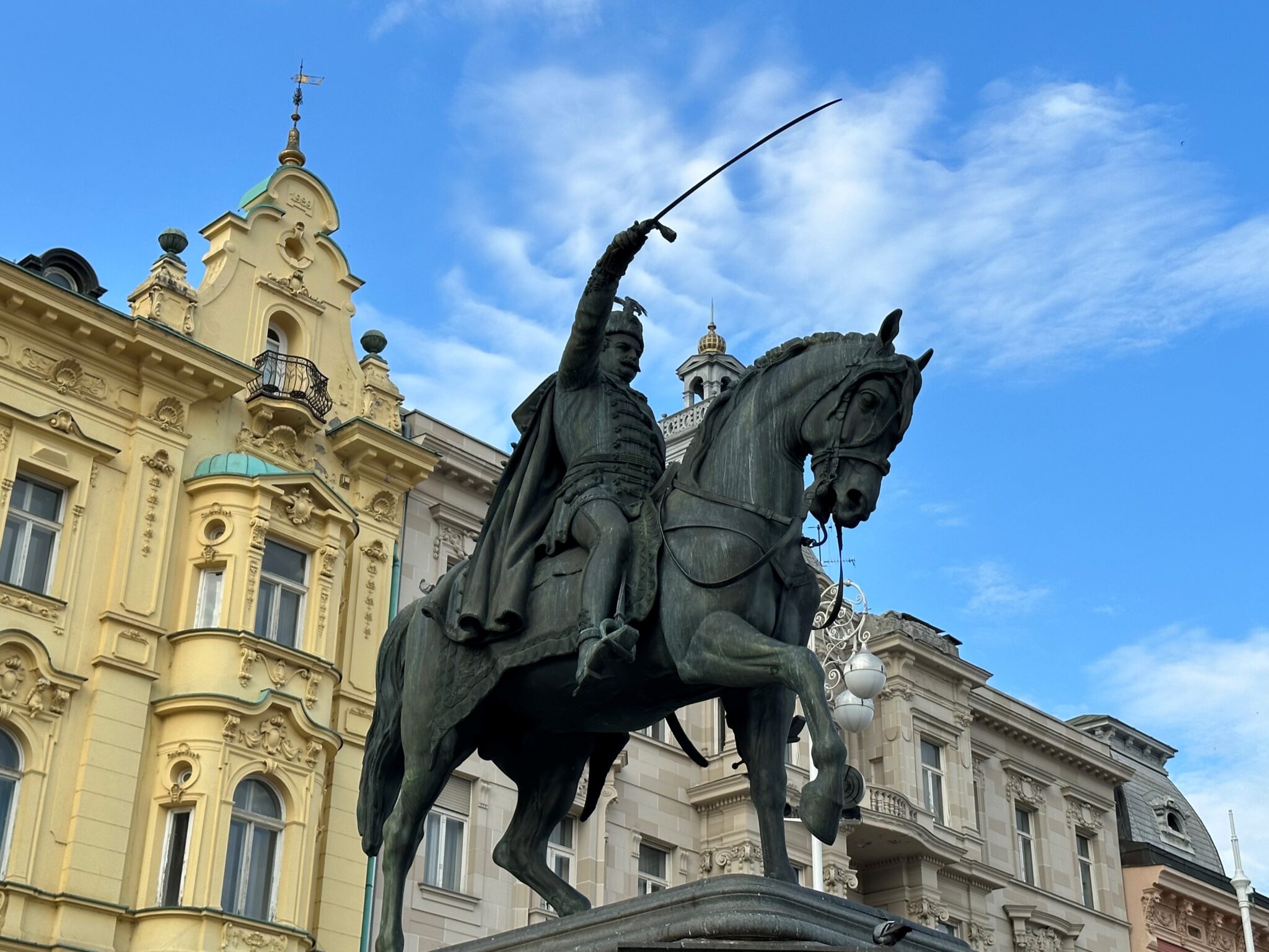 equestrian statue Zagreb